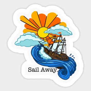 Sail Away Sticker